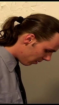 Hot babe sucks and fucks huge dick to be freed