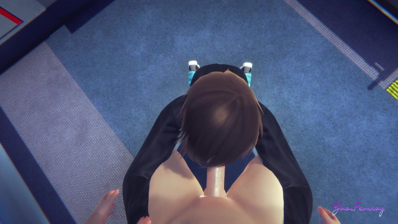 Yaoitube: Yaoi Femboy - Seth engole leite no vagão de trem