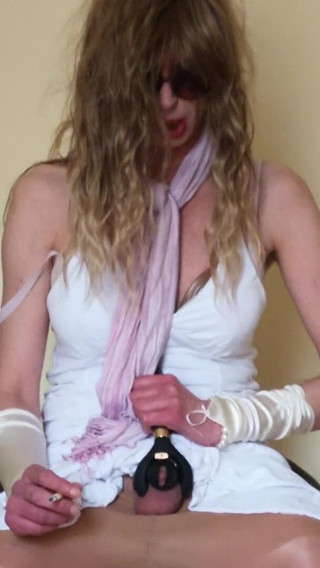 Wet Perversions In Nylons: Wearing a chastity and being horny part I