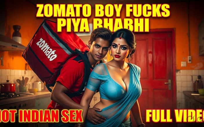 Piya Bhabhi: Desi Bhabhi hard geneukt door zwarte Afrikaanse pizzajongen grote zwarte...