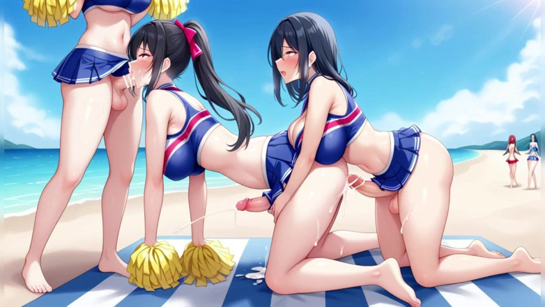 TEEN TRANS: Trans grupo ao ar livre foda anal