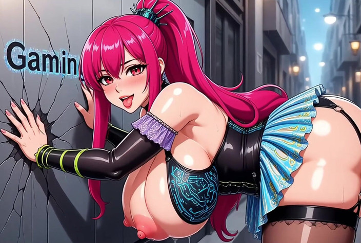 Gaming vision: Cyberpunk Ai Girl Show Prsa a kundička