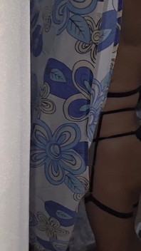 Naughty Housewife Showing off to Passers-by While Her Husband Works