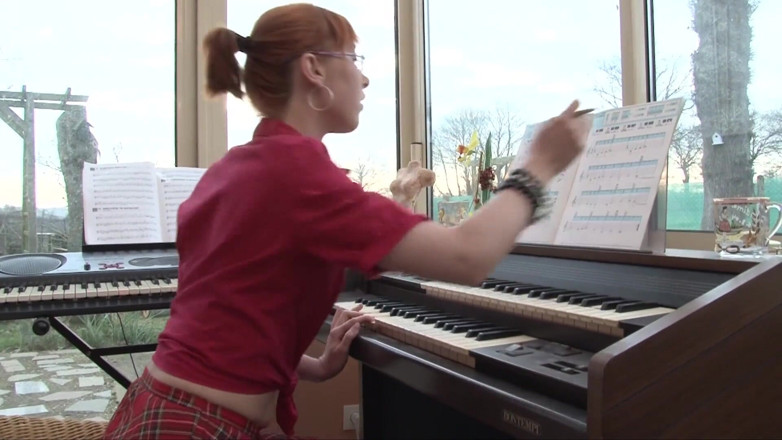 My Favorite Pornstars: Redhead teen hitting piano teacher's big notes