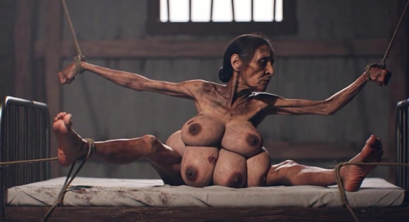 YOUR BEST FANTASY: Old Granny with 6 Breasts in Bondage - Extremely Horny &amp; Cumming Hard (ai)