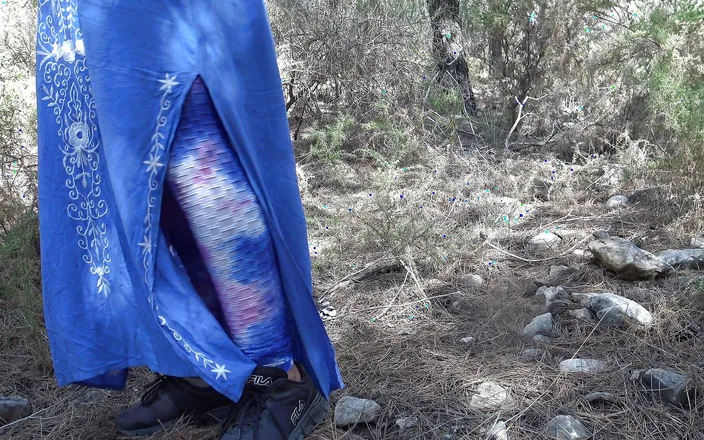 Souzan Halabi: Muslim Granny Outdoor with Submissive Boy