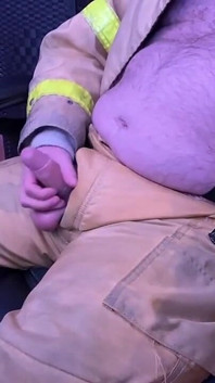 Firefighter Jerkoff and Cum