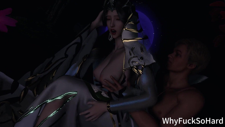 Why fuck so hard: 3D Cosplay Asian Wife with Sexy Dress Sucking the Big...