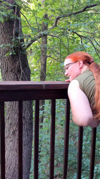 Sneaking Risky Public Trail Sex with a Redhead with Pigtails