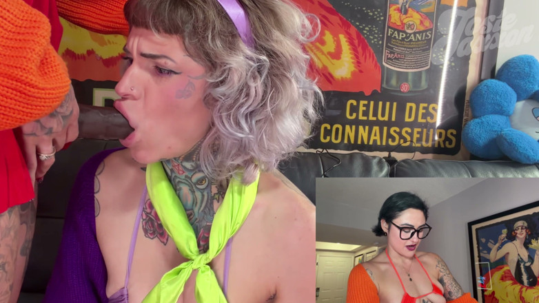 Josie Jaxxon: Cosplay büyük zenci yarağı sakso çekiyor: Velma Doms Daphne