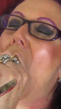 Horny British Grandma Zadi Masturbates Herself with Her New Vibrator