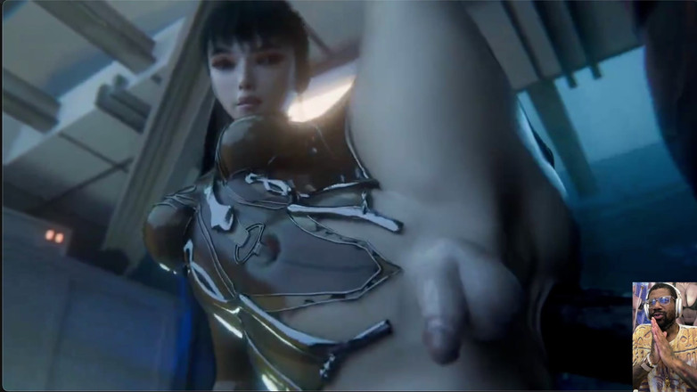 L6RD7BLU3 FUTA: Krásný transgender pták Ciri dostane anál ošukaný velkým černým pérem, BBC...
