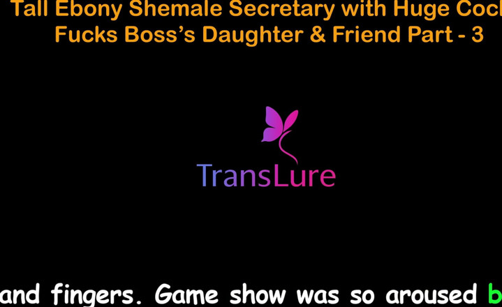 TransLure: English Audio Sex Story - Tall Ebony Shemale Secretary with Huge...