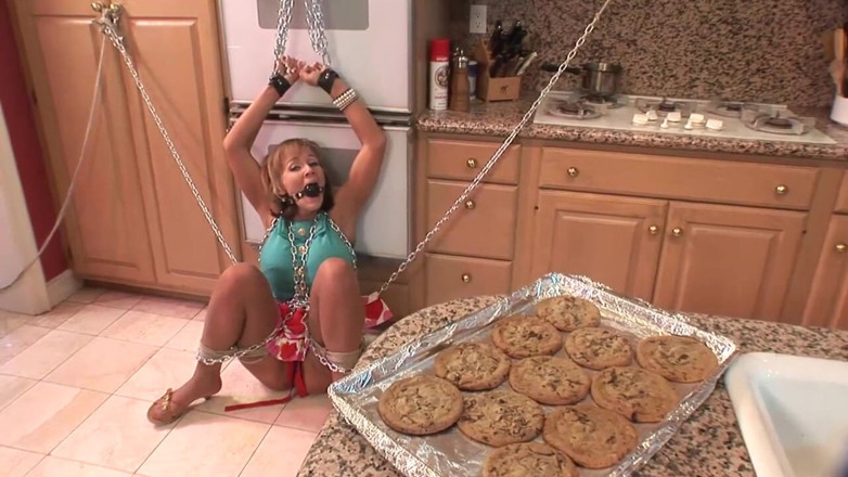 American Idol X: Big boobs in bondage fucking in the kitchen