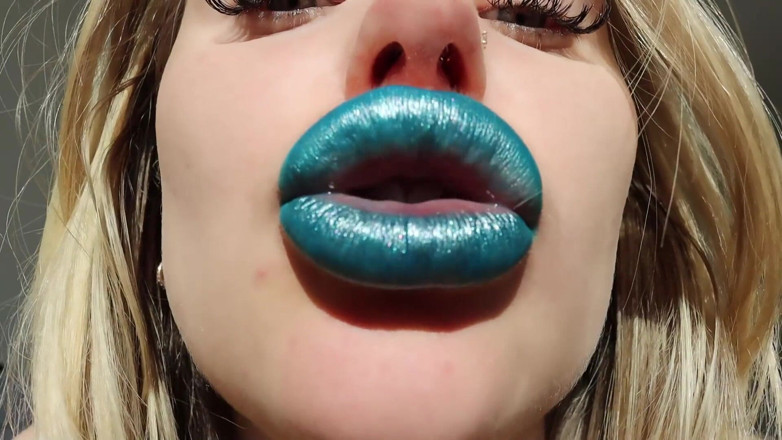 Goddess Misha Goldy: Magia de Mis labios azules brillantes! ASMR - INSTRUCCIONES DE PAJA