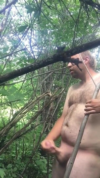 Outside Being Wild Jerking off