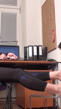 Office Foot Slave of Mature Lady