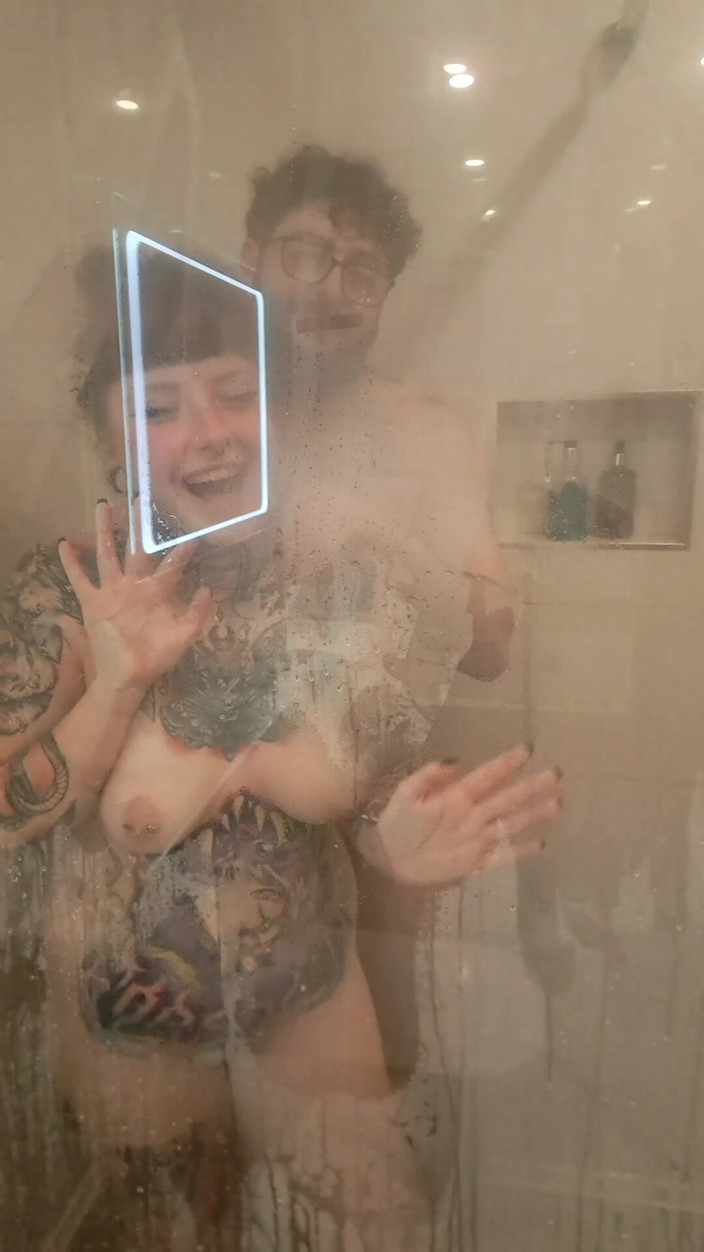 Yourfavecumslut: Shower Sex Against the Big Steamy Glass Panel