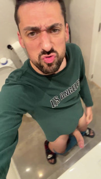 Hot Stepdaddy Jerking off in Bathroom