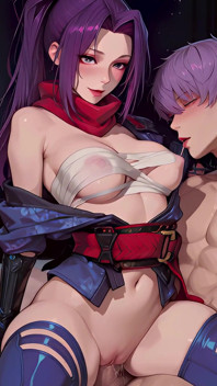 Ninja Psylocke Anal Creampie - Horny Purple-haired Girl Gets Anal Sex and Creampied by a Stranger - 4K 90fps 3D Model