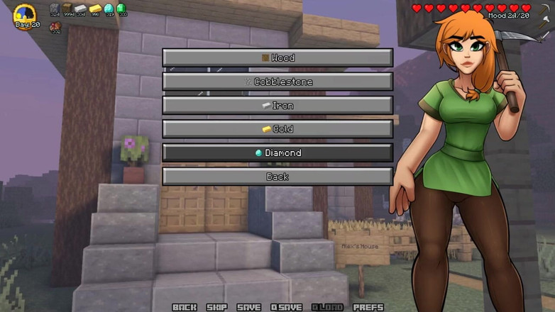 LoveSkySan69Real: Minecraft horny craft - 第3部分 - Alex通过loveskysanhentai给steve口交