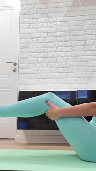 Yoga Flow flexibil în jambiere albastre strâmte