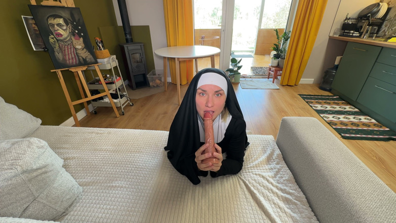 Andre Love: A Nun Is Fucking Her Holy Cunt with a Giant...