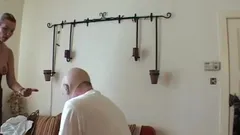 Busty German Domina Spanks Her Man's Ass Hard