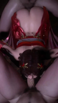 3d puta de grandes tetas tiene su primera vez sexo gangbang