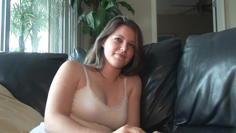 Hand Lotion Studios: Curvy brunette teen plays with her wet pussy