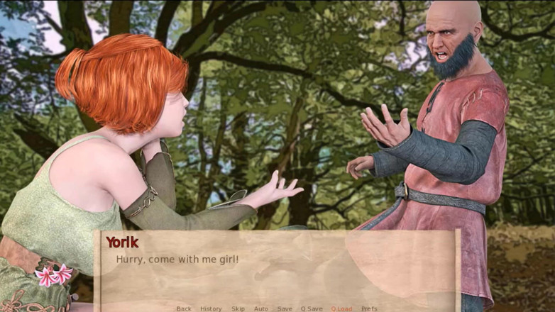 Visual Novels: Alenjasの冒険パート7 - オークは森のエルフティーンをファック
