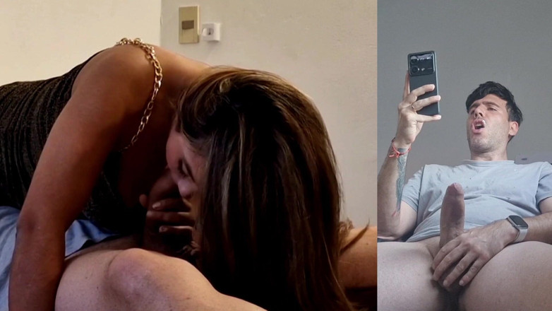 Latinascachondas: Min pojkvän ser hur jag suger av en annan kuk