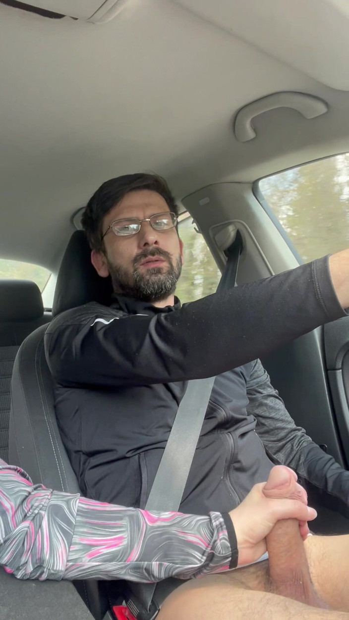 KingYordanov: She Couldn’t Wait - MILF Blowjob &amp; Handjob While Driving - Public Car...
