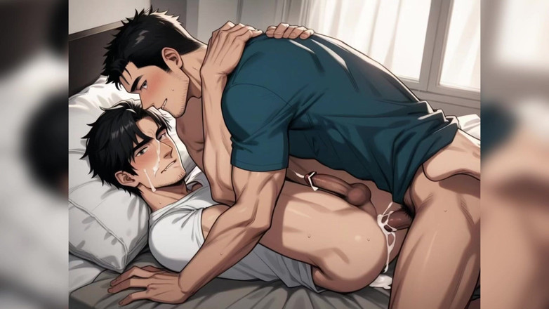 AI gay porn: Gay knulla röv sperma stor kuk