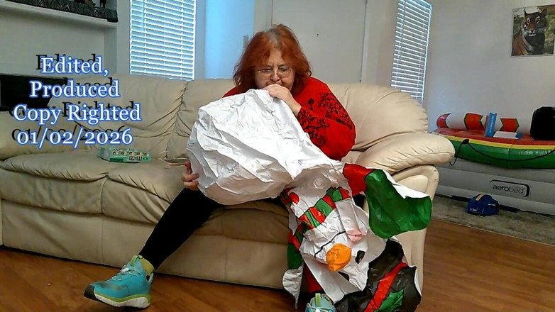 BBW nurse Vicki adventures with friends: BBW Mature Redheaded Nurse Vicki Blows up Inflatable Snowman for...