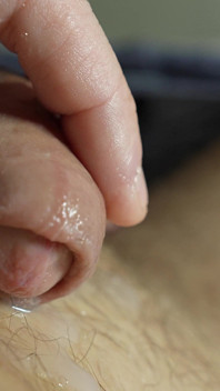 Slow Masturbation of a Teenager with an Ejaculate