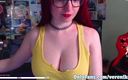 Veronika Vonk: Sexy Gamer Teen Shows Huge Perfect Tits and Masturbates to...