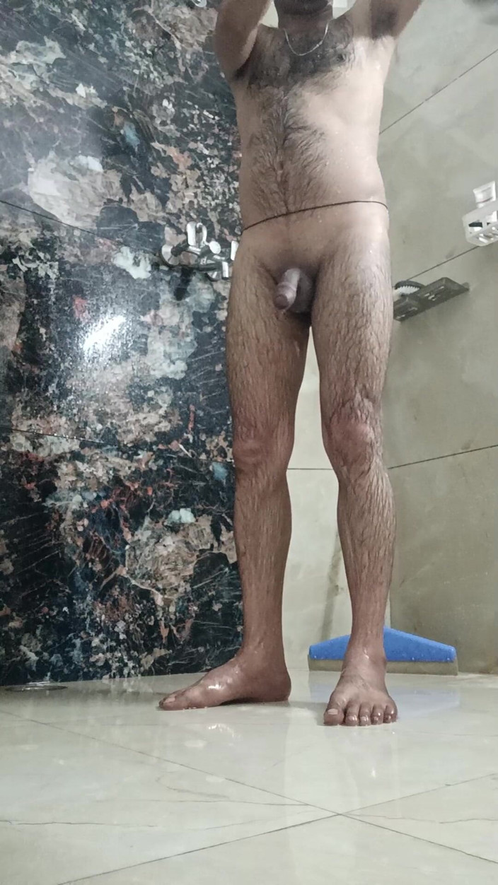 Rajasthani-old-lover: Indian Desi Man Enjoy Shower Show