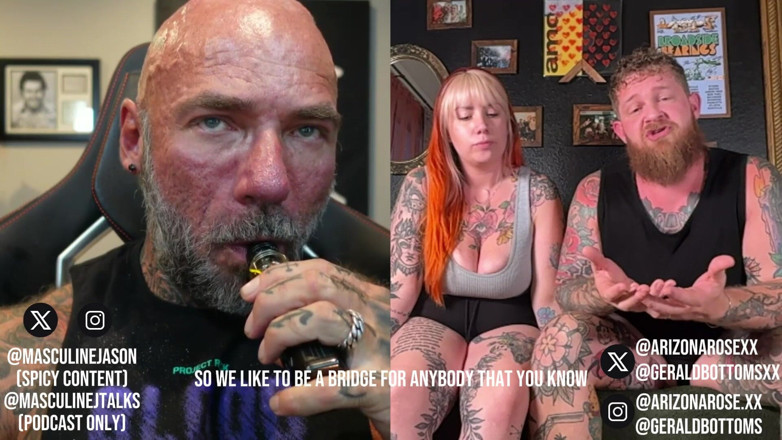 Raw and Uncensored with Masculine Jason: Porn Star Confessions - Arizona Rose dan Gerald Bottoms (episod 207)