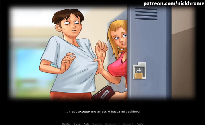 Cartoon Universal: Summertime saga part 165 - preso com loira no vestiário da faculdade (sub...