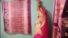 Gulaab: Indiancă Bhabhi sexy pe sari dansează cu futută de mine