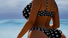 Big Booty Mrs. Gunther Chilling at the Beach