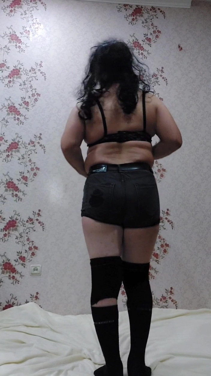 Kitty_Cross: Bubble Butt. Hot Shemale Model Crossdresser Sissy Domowej roboty Amator...