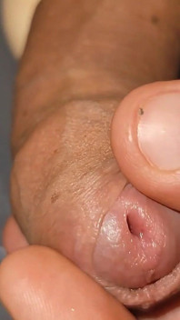 Rough Stepdaddy Tests the New Artificial Balls on His Dick.