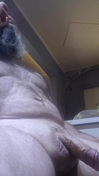 Stroking His Huge Cock and Cumming
