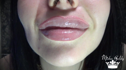 Goddess Misha Goldy: My perfect new puffy big glossy lips!