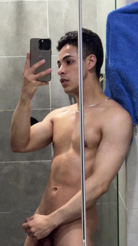 Touching My Cock Before Take a Shower