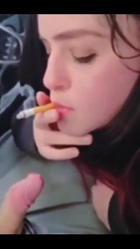 Smoking Blowjob in Car After the First Date