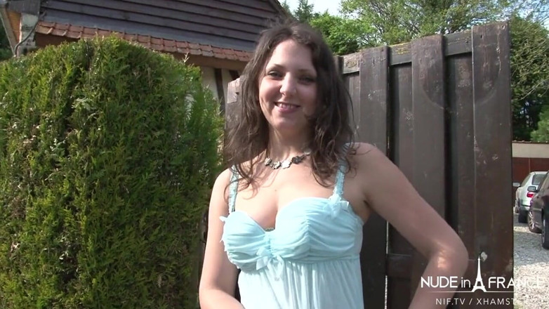 Nude in France: Pretty young amateur french brunette nice titted gets sodomized and...