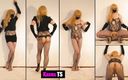 Karma TS: La jolie Karmats danse un strip-tease dans des bodystockings sexy !